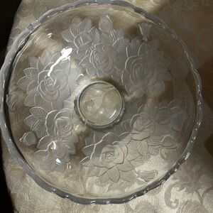Elegant Floral Glass Bowl